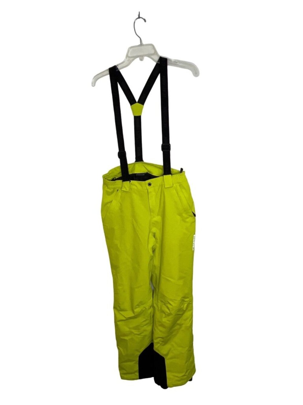 Icepeak Youth Ski Pants W/ Suspenders Neon Yellow Size 164 Waterproof & Insulate